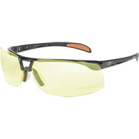 Prot&eacute;g&eacute; Safety Glasses with HydroShield Lenses, Amber Lens, Anti-Fog/Anti-Scratch, ANSI Z87+ O-Max