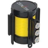 Cassette de ruban magn&eacute;tique pour barri&egrave;re de contr&ocirc;le des foules personnalis&eacute;e, 12', Ruban Jaune O-Max