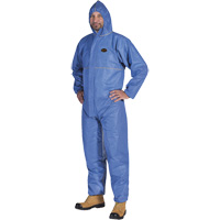 2075 Flame-Resistant SMS Disposable Coveralls, Size Small, Blue O-Max