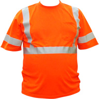 High Visibility Short-Sleeved Shirt, Cotton, 2X-Large, High Visibility Orange O-Max