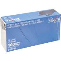 Puncture-Resistant Medical-Grade Disposable Gloves, 2X-Large, Nitrile, 5-mil, Powder-Free, Black, Class 2 O-Max