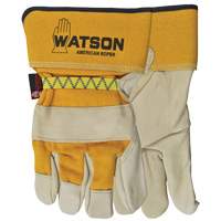 Gants pour cordeur American, Grand, Paume Cuir fleur de vache, Doubleure Coton O-Max