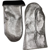 Mitaine de soudage r&eacute;sistant &agrave; la chaleur, Carbone aluminis&eacute;/Cuir, Taille unique, Prot&egrave;ge jusqu'&agrave; 800° F (426.66° C) O-Max