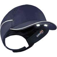 Skullerz&reg; 8965 Lightweight Bump Cap Hat with LED Lighting, Navy Blue O-Max