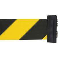 Cassette de ruban magnétique pour barrière de contrôle des foules personnalisée, 7', Ruban Noir et jaune SGO651 | O-Max