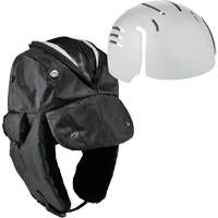 N-Ferno&reg; Zippered Trapper Hat with Bump Cap Insert, Polyurethane/Satin Lining, Medium/Small, Black O-Max