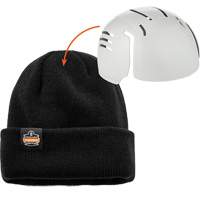 N-Ferno&reg; Zippered Rib Knit Beanie Hat with Bump Cap Insert, One Size, Black O-Max