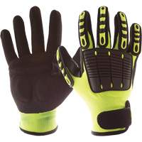 Gants de protection contre les chocs Back Tracker avec protection dorsale de la main, Petit, Paume en Nitrile, Poignet Boucle et crochet O-Max