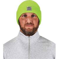N-Ferno&reg; Rib Knit Beanie Hat, One Size, High-Visibility Lime Green O-Max