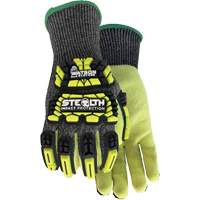Stealth Dog Fight Impact & Cut Resistant Gloves, Small, Glass Fibre/HPPE/Nylon/Spandex Palm, Knit Wrist Cuff O-Max