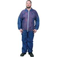 Coveralls, Medium, Blue, Polypropylene O-Max