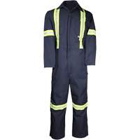 Deluxe Work Coveralls, 50, Navy Blue O-Max