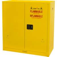 Armoire pour produits inflammables, 30 gal., 2 Porte(s), 43" La x 44" h x 18" p O-Max