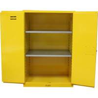 Flammable Storage Cabinet, 90 Gal., 2 Door, 43" W x 66" H x 34" D SGU586 | O-Max