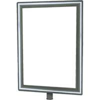 Heavy-Duty Vertical Sign Holder for Classic Posts, Polished Chrome O-Max