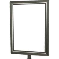 Heavy-Duty Vertical Sign Holder for Classic Posts, Satin Chrome O-Max