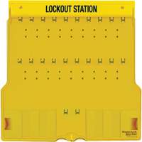 Trilingual Covered Lock Station, None Padlocks, 20 Padlock Capacity, Padlocks Not Included O-Max