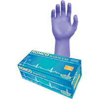 Blurite 6 EC Extended Cuff Examination Gloves, Small, Nitrile, 6-mil, Powder-Free, Purple, Class 2 O-Max