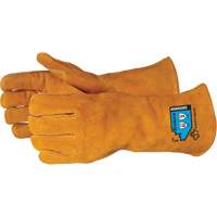 Gants de soudure de luxe r&eacute;sistants aux coupures Endura, Cuir de vache refendu, Taille Petit O-Max