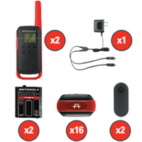 TalkAbout Two-Way Radios, FRS Radio Band, 22 Channels, 32 km Range O-Max
