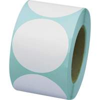 Pastilles de marquage colorées, Cercle, 3" lo x 3" la, Blanc, Vinyle SGW778 | O-Max