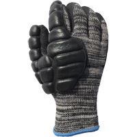 Gants antichocs enduits pour le martelage, 8/Moyen, Paume en Synth&eacute;tique, Poignet &eacute;lastique O-Max