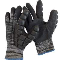 Gants antichocs enduits pour le martelage, 8/Moyen, Paume en Synth&eacute;tique, Poignet &eacute;lastique O-Max