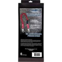 ShockSorb Internal Shock Lanyard, 6', Snap Hook Center, Snap Hook Leg Ends, Polyester O-Max