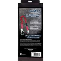 ShockSorb Internal Shock Lanyard, 6', Snap Hook Center, Snap Hook Leg Ends, Polyester O-Max