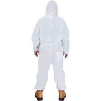 Hooded Coveralls, Medium, White, SMS O-Max
