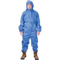 Hooded Coveralls, Medium, Blue, SMS O-Max