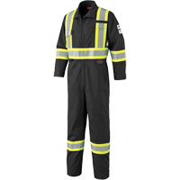 7702BK Combinaison ignifuge et r&eacute;sistant &agrave; l'arc &eacute;lectrique 88/12 FR-Tech, Taille 36, Noir, 9,7 cal/cm² O-Max