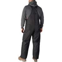 GridIron Regular Length Zip-To-Thigh Bib Overall, Men's, Large, Black O-Max