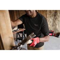 Hybrid Work Tee Shirt, Men's, Small, Black O-Max