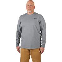 Hybrid Work Tee Shirt, Men's, Small, Grey O-Max
