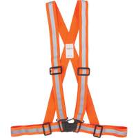 Harnais pour la circulation, Orange haute visibilit&eacute;, Couleur r&eacute;fl&eacute;chissante Argent, Moyen O-Max