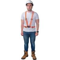 Harnais pour la circulation, Orange haute visibilit&eacute;, Couleur r&eacute;fl&eacute;chissante Argent, Moyen O-Max
