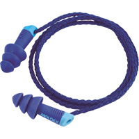 Alphas Metal Detectable Reusable Earplugs, Corded, One-Size, Bulk - Polybag, 27 NRR dB O-Max