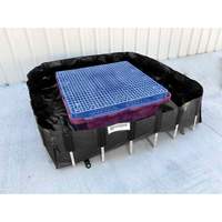 Berme de confinement des d&eacute;versements Ultra-IBC Berm, Capacit&eacute; 400 gal. US, 6' la x 6' lo x 18" h, Support en L O-Max