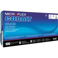 Gants d'examen d'usage multiple Microflex Cobalt N19, T-petit, Nitrile, 3,9 mils, Sans poudre, Bleu, Classe 2 O-Max