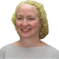 Bonnets bouffants, Polypropyl&egrave;ne, 21", Jaune O-Max