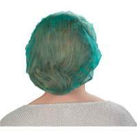 Bonnets bouffants, Polypropyl&egrave;ne, 21", Vert O-Max