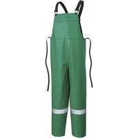P43 035 CA-43&reg; FR Chemical- & Acid-Resistant Safety Bib Pants, Small, Green O-Max