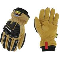 Coldwork Waterproof M-Pact&reg; Driver Gloves, 8, Grain Leather Palm, Elastic Cuff O-Max
