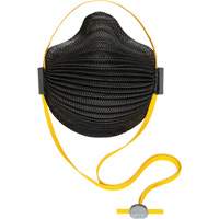 AirWave M Series Black Disposable Masks with SmartStrap&reg; & Full Foam Flange, N95, NIOSH Certified, Medium/Large O-Max