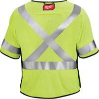 Gilet de s&eacute;curit&eacute; &agrave; maille d&eacute;tachable, Noir/Jaune lime haute visibilit&eacute;, Moyen/Petit O-Max