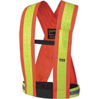 5593 Safety Sash, High Visibility Orange, Yellow Reflective Colour, One Size O-Max
