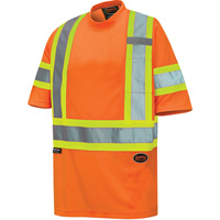 6970 T-shirt de s&eacute;curit&eacute; en il-de-perdrix, Polyester, T-petit, Orange haute visibilit&eacute; O-Max