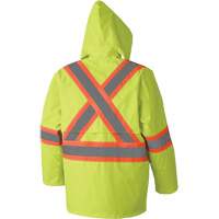 5609 Combinaison de pluie imperm&eacute;able 210D, Polyester/PVC, T-petit, Jaune lime haute visibilit&eacute; O-Max