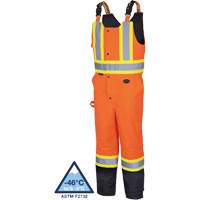 5040BB Salopettes matelass&eacute;es imperm&eacute;ables, Polyester, T-petit, Noir/Orange haute visibilit&eacute; O-Max